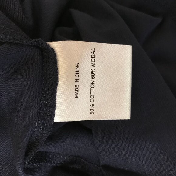 QUINCE - WOMEN'S SMALL - BLACK SHORT SLEEVE ROUND NECK COTTON BLEND T-SHIRT - Picture 8 of 8